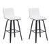 Vienna - Modern Swivel Bar Height Stool - Black Brushed Wood Frame
