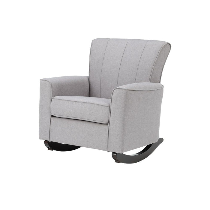 Denzell - Rocking Chair - Light Gray Linen