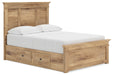 Makidern - Panel Storage Bed With Under Bed Storage Unit