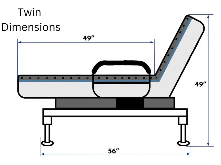 EZLift electric lift bed reducing caregiver strain sold by Sacramento Furniture Store