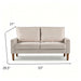 Upholstered Loveseat Sofa, 2 Seater Couch For Living Room Apartment