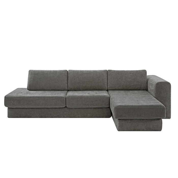 L-Shaped Modular Sofa With Double Layer Cushion