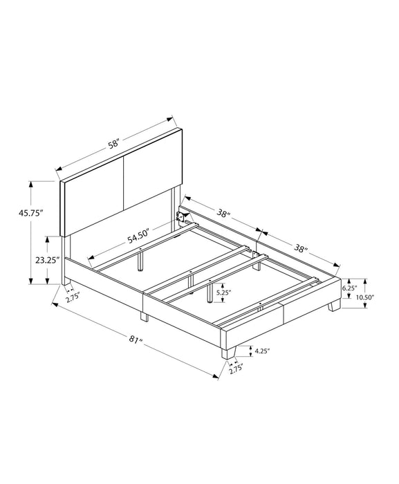 Bed, Upholstered, Transitional