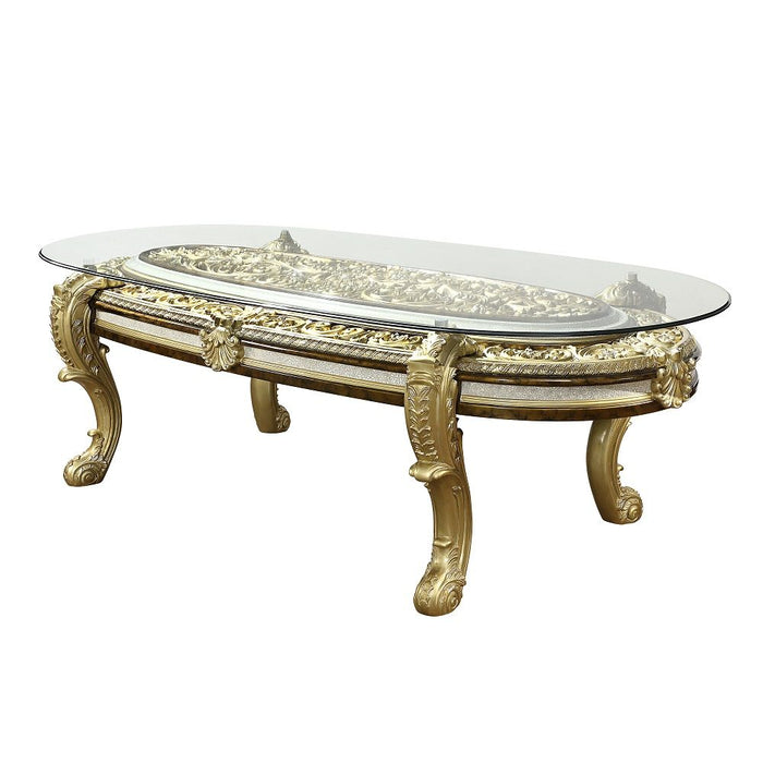 Desiderius - Dining Table - Antique Gold & Hand-Painted Brown
