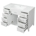 Bathroom Vanity With Sink, 2 Doors 8 Drawers, Soft Close System, Classic Design