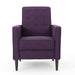 Mid-Century Modern Recliner With Button Tufted Waffle Stitch