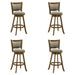 Aiden - Modern Farmhouse Swivel Wood Bar Height Kitchen Bar Stool