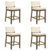Yaneli - Contemporary Natural Wood Counter Height Kitchen Bar Stool