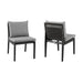 Cayman - Outdoor Patio Dining Chairs In Aluminum With Gray Cushions - (Set Of 2)