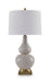 Weswick - Ceramic Table Lamp - Cream / Gold Finish