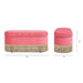 Serena - Contemporary Design Oval Storage Bench Ottoman