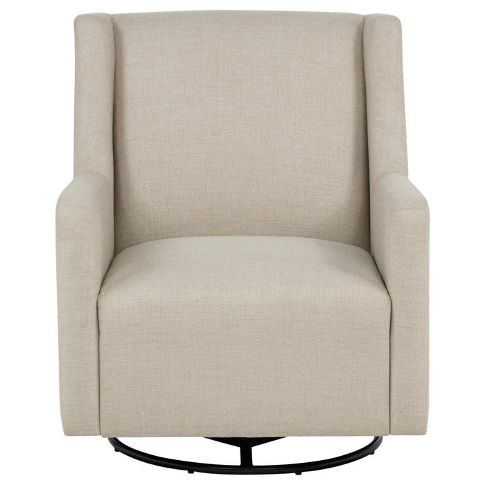 Sorrel - Fabric Upholstered Swivel Glider Arm Chair - Latte