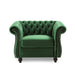 Nexuson - Upholstered Chesterfield Chair With Deep Tufted And Nailhead Trim