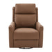 Manual Recliner, Swivel Rocking Chair With 8 Point Massage And Heating - Brown