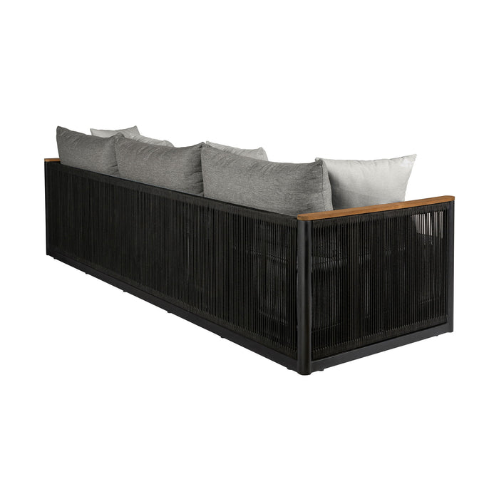 Artesia - Outdoor Patio Sofa - Black / Dark Gray