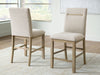 Lasinger - Upholstered Barstool (Set of 2) - Light Brown
