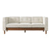 3 Seater Sofa With Square Arms, Tufted Pillow Back For Living Room