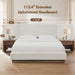Muse - Queen Upholstered Platform Bed Frame - Ivory / Light Gray / Camel Oak