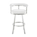 Nolagam - Swivel Bar Stool - Brushed Stainless Steel