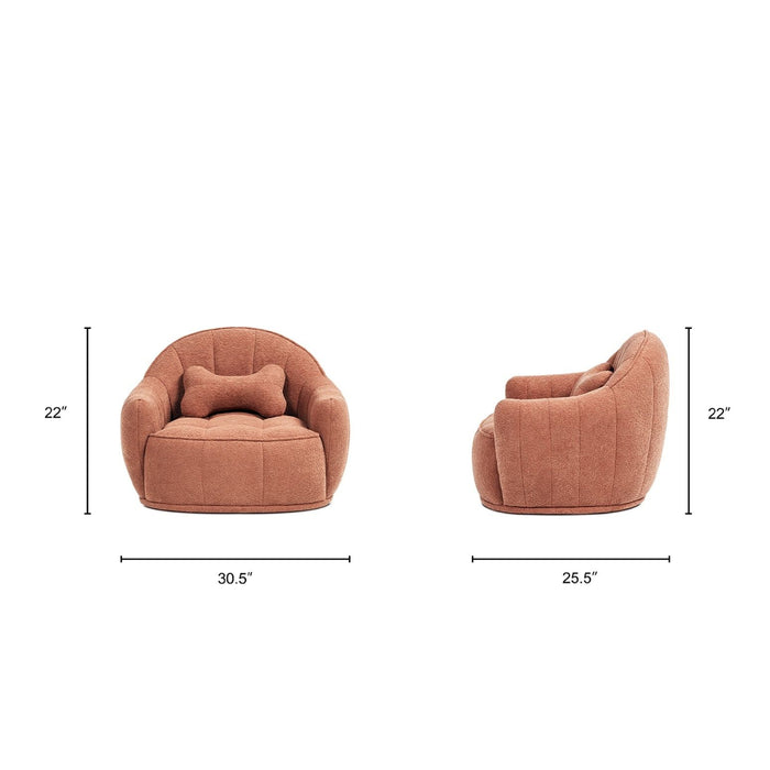 Louie - Dog Sofa Bed With Bone Pillow - Orange