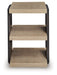 Rylandyn - Rectangular End Table - Black / Light Brown