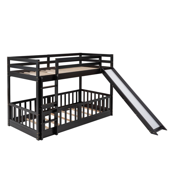 Bunk Bed With Convertible Ladder And Slide