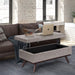 Owen - Lift Top Large Coffee Table Storage Ottoman, Mid Century Style