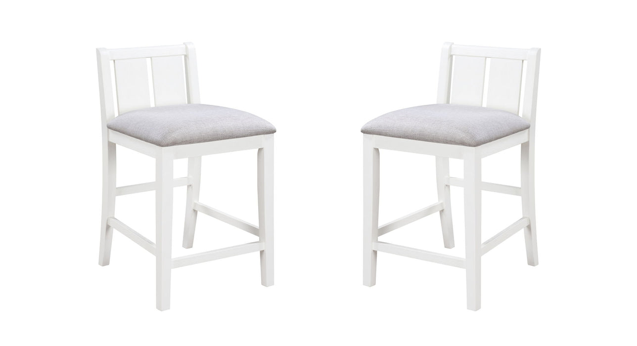 Graham - 3 Piece Small Space Counter Height Dining Table With Shelves And 2 Chairs (Set of 3)