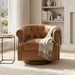 360° Swivel Accent Chair With Curved Back