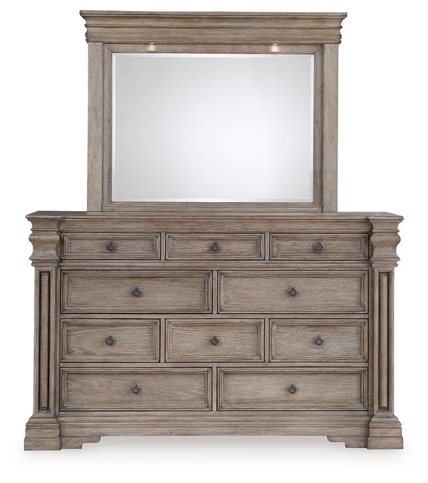 Blairhurst - Dresser And Mirror - Light Grayish Brown