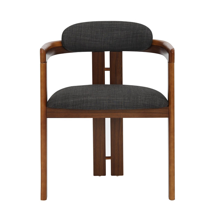 Jazmin - Contemporary Dining Chair (Set of 2) - Walnut / Charcoal