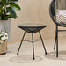 Nusa - Modern Rattan Side Table With Tempered Glass Top