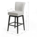 Quicksilvered - Upholstered Swivel Counter Stool With Wood Legs - Beige