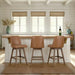 Amelia - Swivel Rubberwood Barstool With Faux Leather Seat
