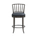 Vince - Commercial Grade Steel Frame Faux Leather Upholstered Swivel Counter Height Barstool