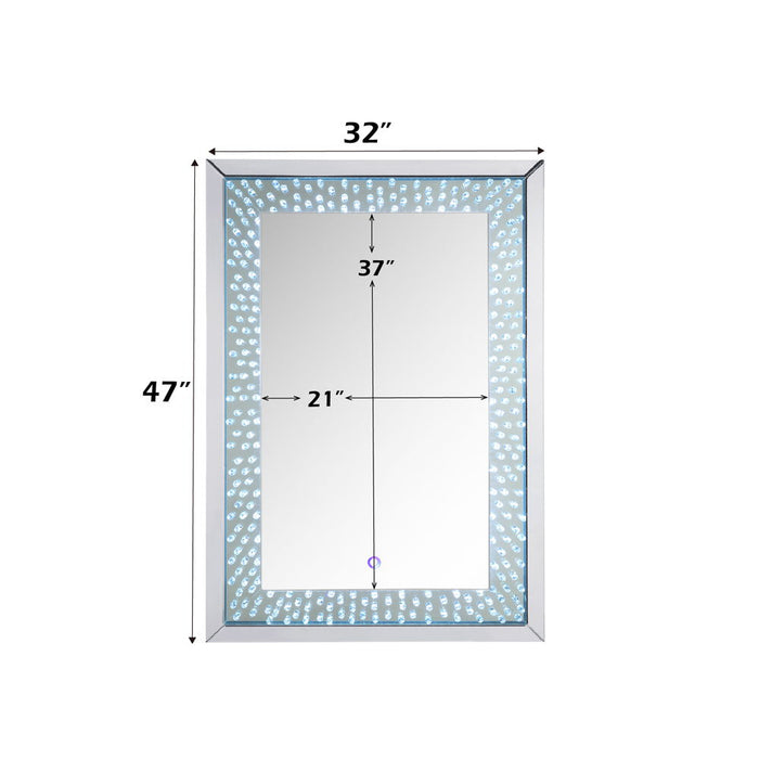 Nysa - 47" Accent Mirror With LED - Mirrored & Faux Crystals