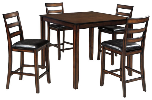 Coviar - Brown - Drm Counter Table Set (Set of 5) Sacramento Furniture Store Furniture store in Sacramento