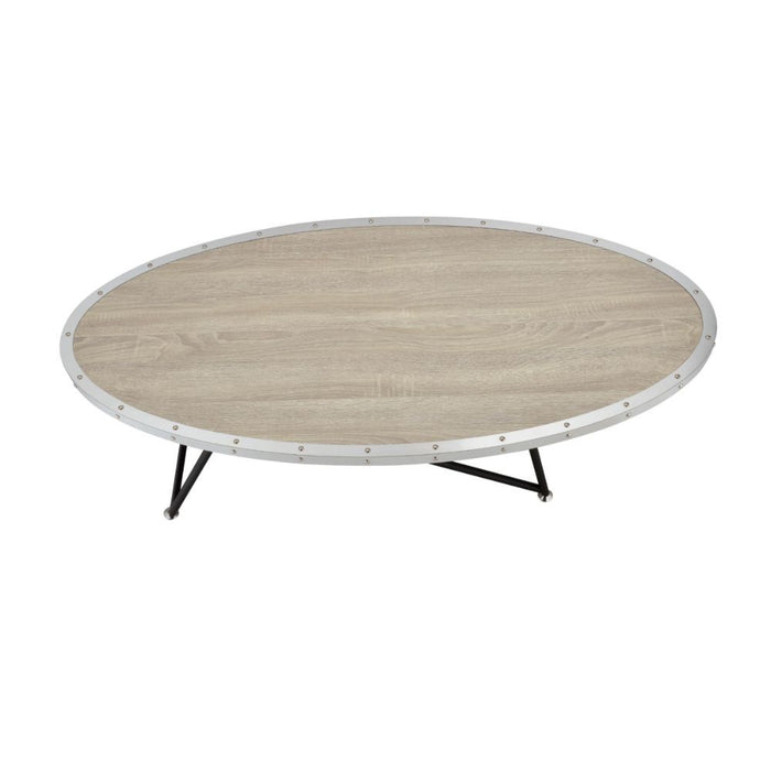 Allis - Coffee Table - Weathered Gray Oak & Metal