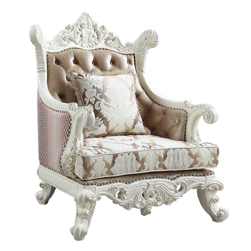 Vanaheim - Chair - Fabric & Antique White Finish Sacramento Furniture Store Furniture store in Sacramento