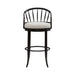 Luther - Commercial Grade Steel Frame Fabric Upholstered Swivel Bar Height Barstool