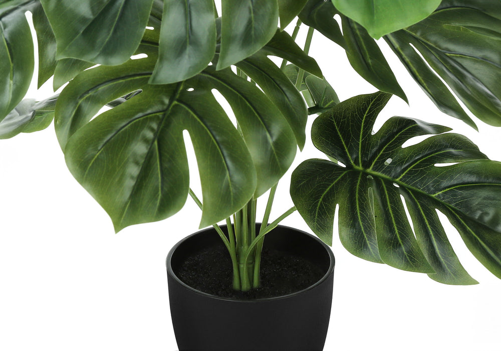 tall fake indoor plant 24" Tall, Artificial Plant, Monstera, Indoor, Faux, Fake, Table, Green — Sacramento Furniture Store