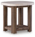 Dolan Creek - Square End Table - Beige / Brown