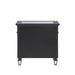 Varian II - Nightstand - Mirrored, Black & Sliver