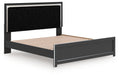 Zuraleus - Upholstered Panel Platform Bed With Roll Slats