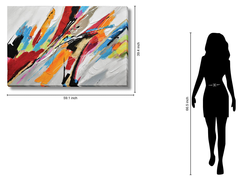 Sonic Prism Burst - 39" x 59" Framed Wall Art