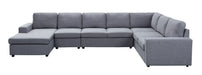 Tifton - 7 Seat Reversible Modular Sectional Sofa Chaise - Light Gray
