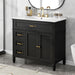 Bathroom Vanity With Sink, 2 Doors 2 Drawers, Freestanding Design