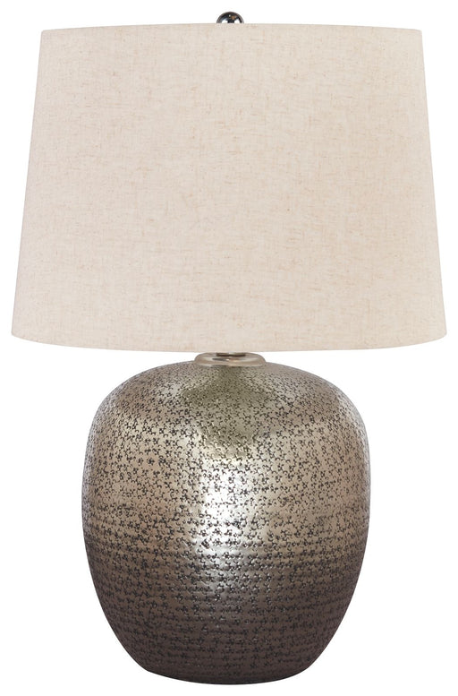 Magalie - Antique Silver Finish - Metal Table Lamp Sacramento Furniture Store Furniture store in Sacramento