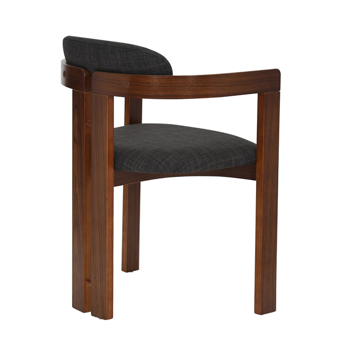 Jazmin - Contemporary Dining Chair (Set of 2) - Walnut / Charcoal