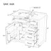 Bathroom Vanity With Sink, 2 Tip Out Drawers, Soft Close Hinges - Gray